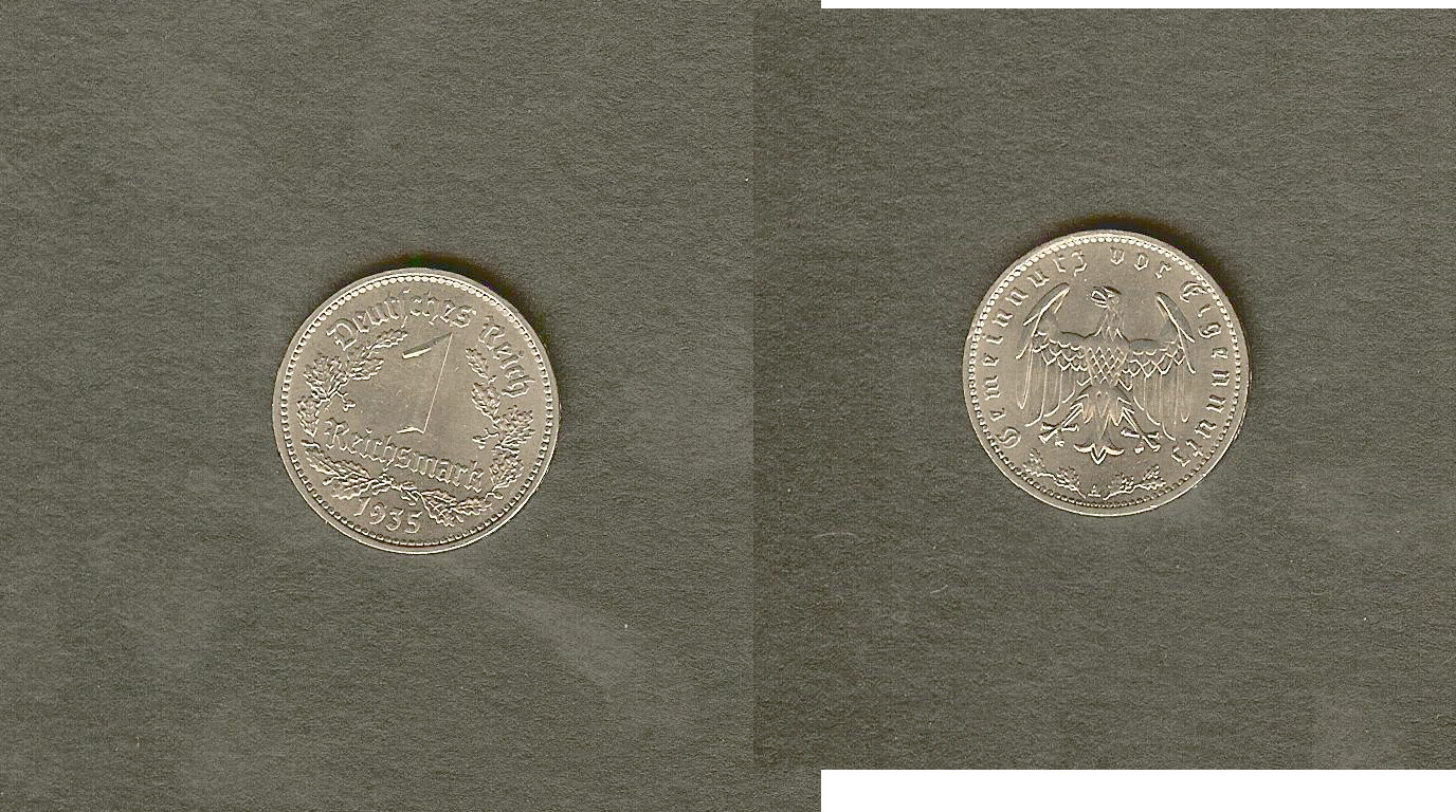 Germany 1 reichsmark 1935A AU